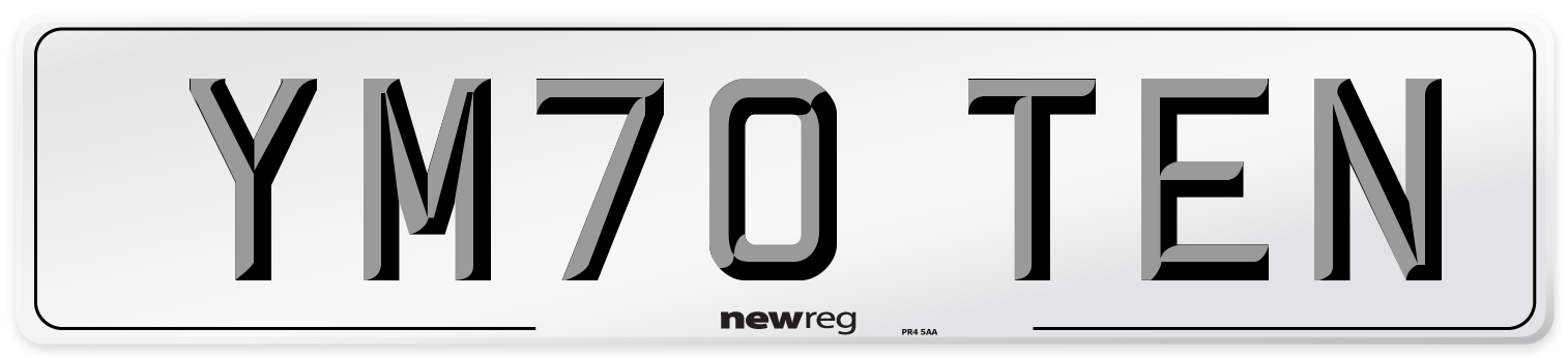 YM70 TEN Number Plate from New Reg